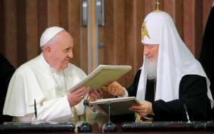 Catholic Pope and KGB Patriarch get together