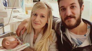 Charlie Gard with his parents.